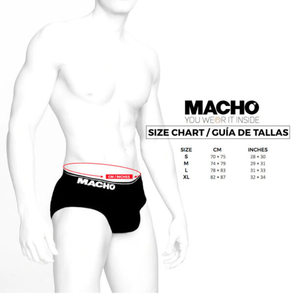 MACHO - MS24R CALZONCILLO BRIEF DARK ROJO L - Imagen 4