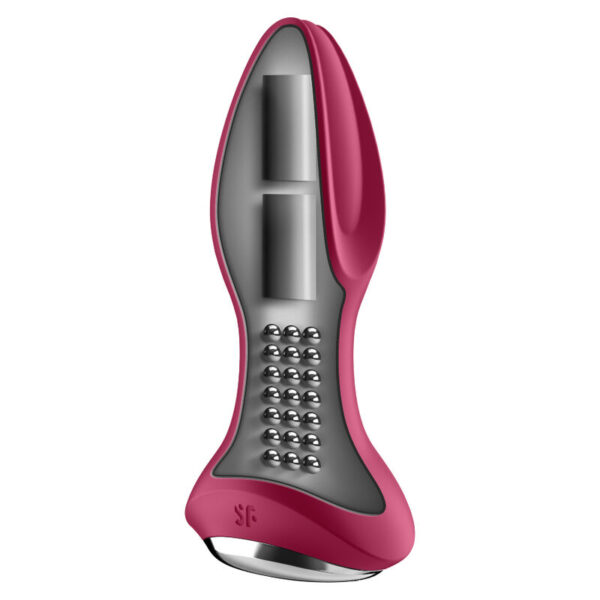SATISFYER - ROTATOR PLUG 2+ PLUG VIBRADOR APP ROJO - Imagen 2