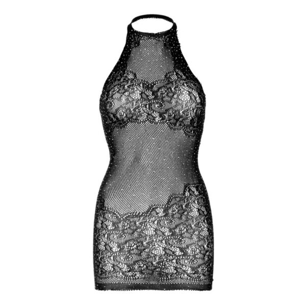 LEG AVENUE - MINI VESTIDO CON PEDRERÍA TALLA ÚNICA - NEGRO - Imagen 3
