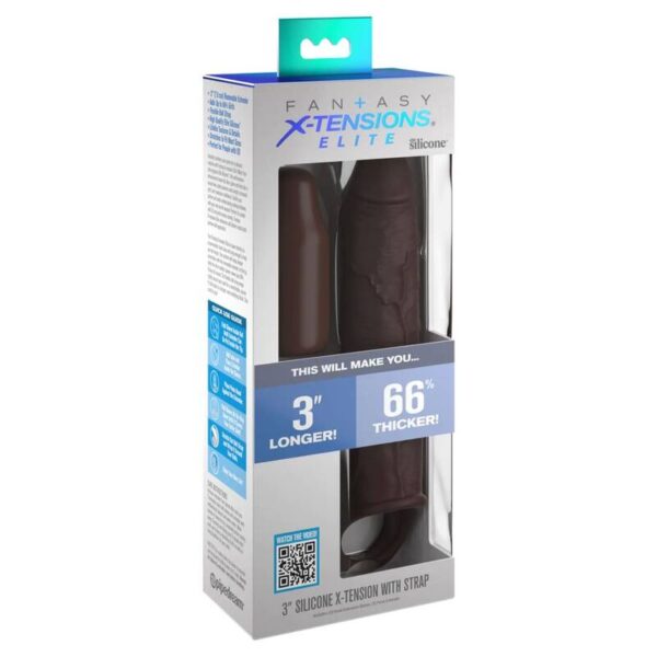 FANTASY X- TENSIONS - PIPEDREAMS EXTENSION W STRAP 17,78 CM BROWN - Imagen 3