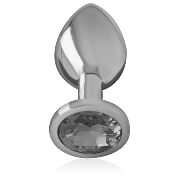 INTENSE - PLUG ANAL METAL ALUMINIO CON CRISTAL NEGRO TALLA S - Imagen 2