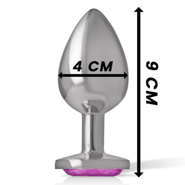 INTENSE - PLUG ANAL METAL ALUMINIO CORAZÓN ROSA TALLA L - Imagen 4