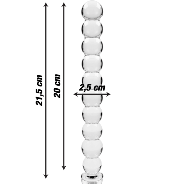NEBULA SERIES BY IBIZA - MODELO 22 DILDO CRISTAL TRANSPARENTE 21.5 CM -O- 2.5 CM - Imagen 3