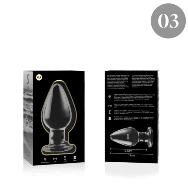 NEBULA SERIES BY IBIZA - MODELO 3 PLUG CRISTAL TRANSPARENTE 11 CM -O- 5 CM - Imagen 4