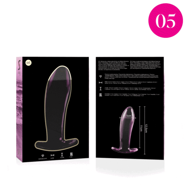NEBULA SERIES BY IBIZA - MODELO 5 PLUG CRISTAL ROSA 12.5 CM -O- 3.5 CM - Imagen 4