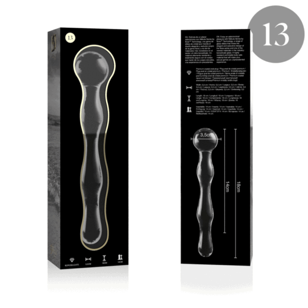 NEBULA SERIES BY IBIZA - MODELO 13 DILDO CRISTAL TRANSPARENTE 18 CM -O- 3.5 CM - Imagen 4