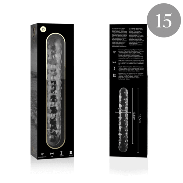 NEBULA SERIES BY IBIZA - MODELO 15 DILDO CRISTAL TRANSPARENTE 18.5 CM -O- 3 CM - Imagen 4