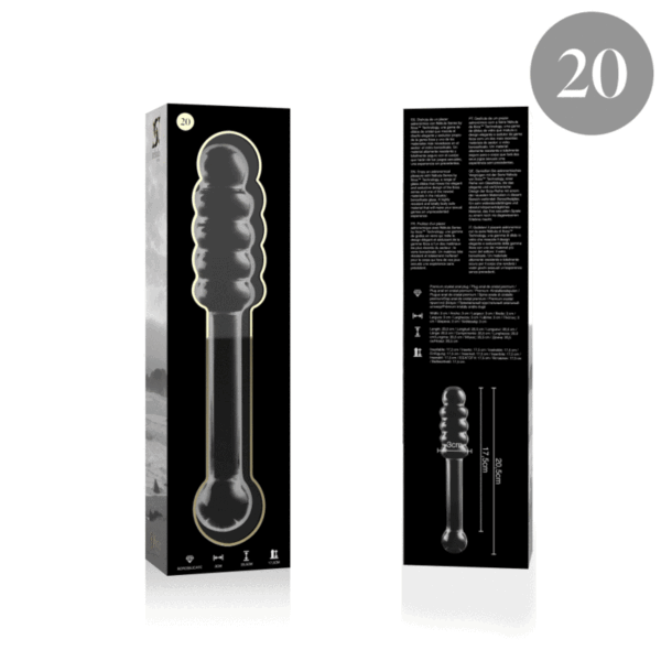 NEBULA SERIES BY IBIZA - MODELO 20 DILDO CRISTAL TRANSPARENTE 20.5 CM -O- 3 CM - Imagen 4