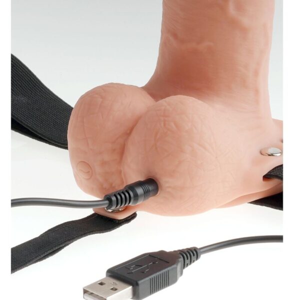 FETISH FANTASY SERIES - ARNES AJUSTABLE PENE REALÍSTICO CON TESTÍCULOS RECARGABLE Y VIBRADOR 23 CM - Imagen 4