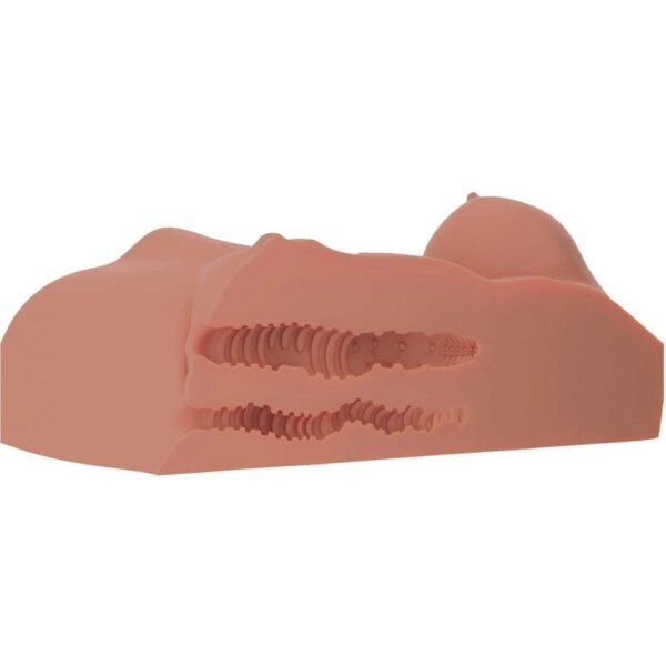 PDX PLUS - TORSO MASTURBADOR FEMENINO DOBLE ENTRADA CARAMELO - Imagen 3