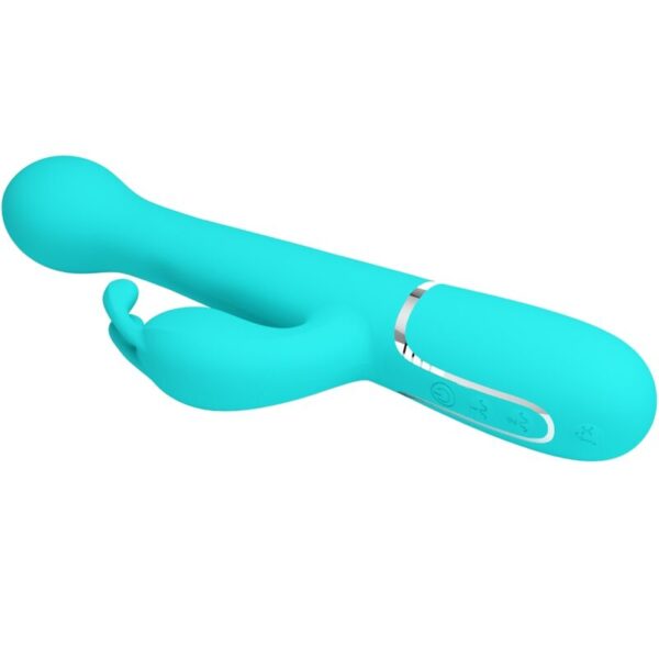PRETTY LOVE - DEJON VIBRADOR RABBIT 3 EN 1 MULTIFUNCIÓN VERDE AGUA - Imagen 3