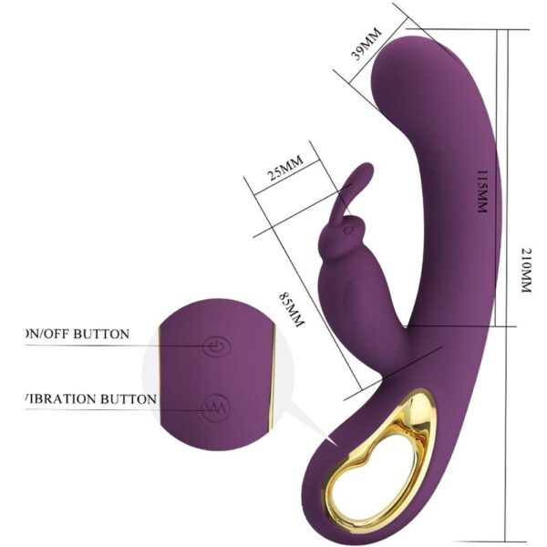 PRETTY LOVE - LIAM VIBRADOR RABBIT & ESTIMULADOR PUNTO G MORADO - Imagen 3