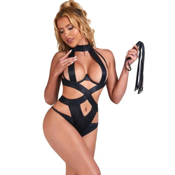 SUBBLIME - BODY HALTER SEXY CON ARNÉS NEGRO L/XL - Imagen 3