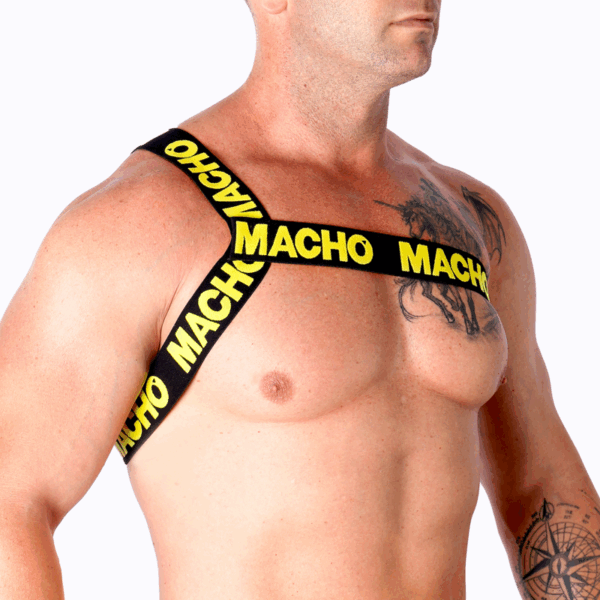 MACHO - ARNÉS ROMANO AMARILLO S/M - Imagen 2
