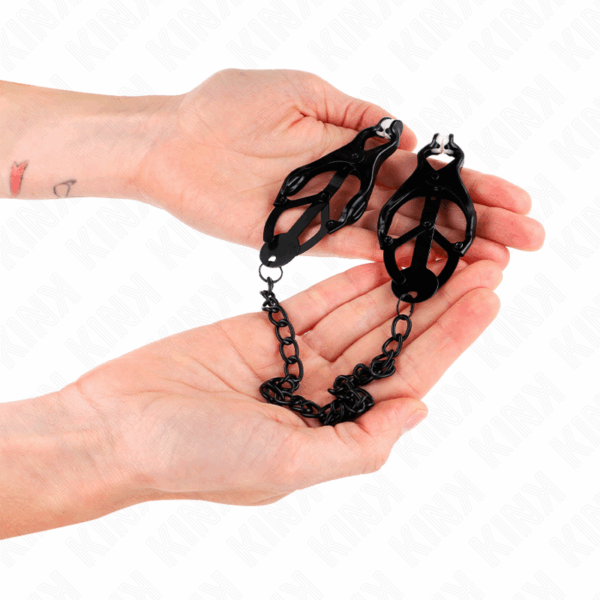 KINK - PINZAS PARA PEZONES ESTILO JAPONÉS CON CADENA NEGRO 30 CM - Imagen 4