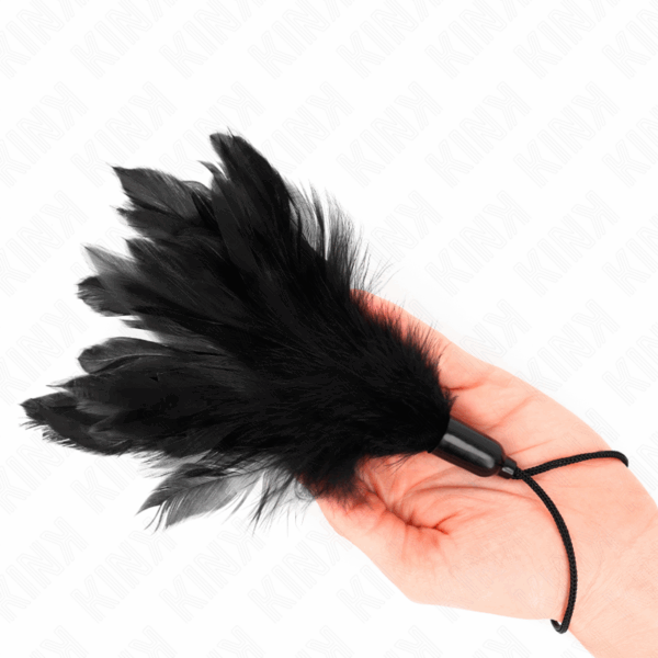 KINK - PLUMAS PARA COSQUILLAS CON MANGO DE CUERDA BASE DE PLÁSTICO 15 CM - Imagen 2