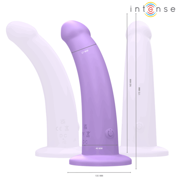 INTENSE - EDDIE VIBRADOR 17,5 CM 10 VIBRACIONES MORADO CONTROL REMOTO - Imagen 2