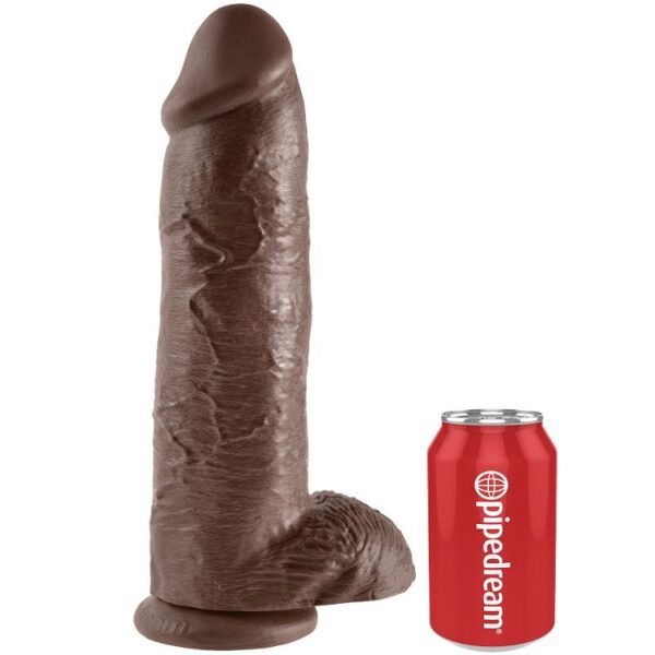 KING COCK - 12 PENE REALÍSTICO MARRÓN 30.48 CM - Imagen 4