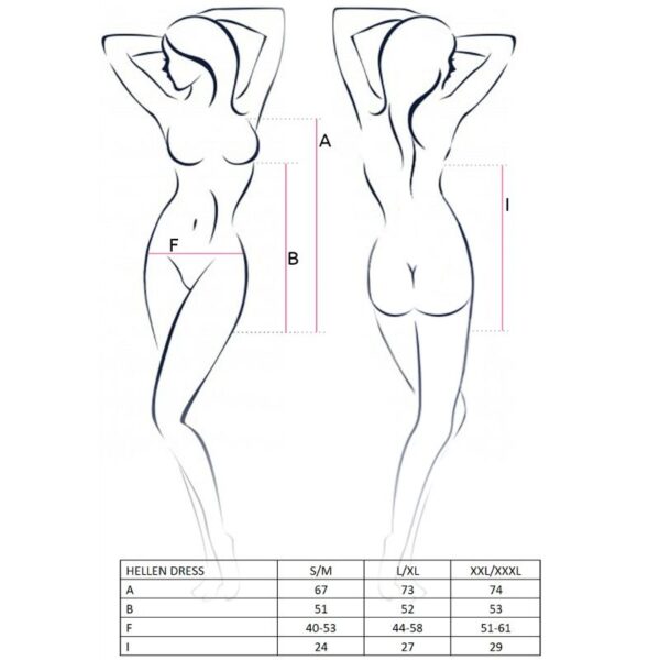 PASSION - WOMAN HELLEN VESTIDO Y TANGA TALLA S/M - Imagen 2