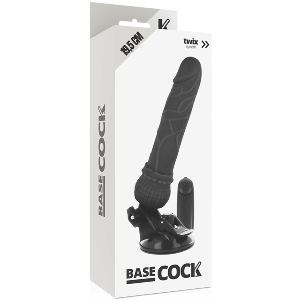 BASECOCK - VIBRADOR REALÍSTICO CONTROL REMOTO NEGRO 19.5 CM -O- 4 CM - Imagen 4