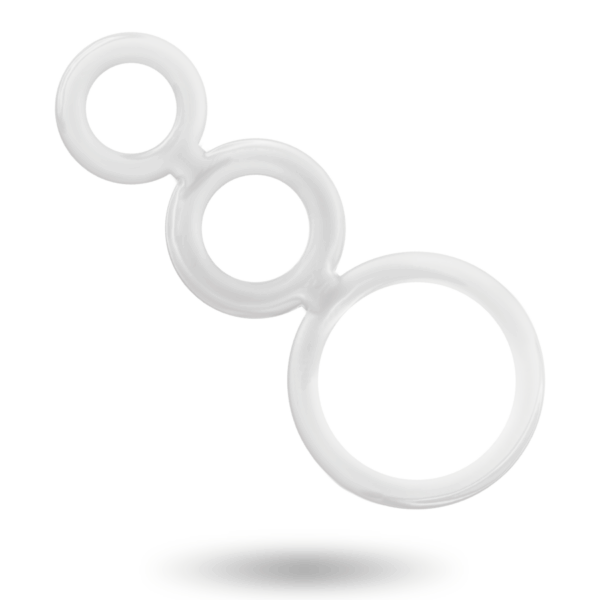 ADDICTED TOYS - SET ANILLOS PENE Y TESTÍCULOS CLEAR - Imagen 3