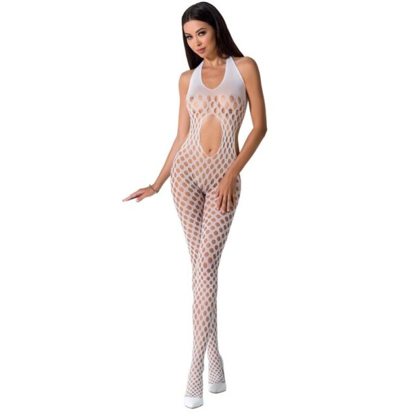 PASSION - WOMAN BS065 BODYSTOCKING BLANCO TALLA ÚNICA