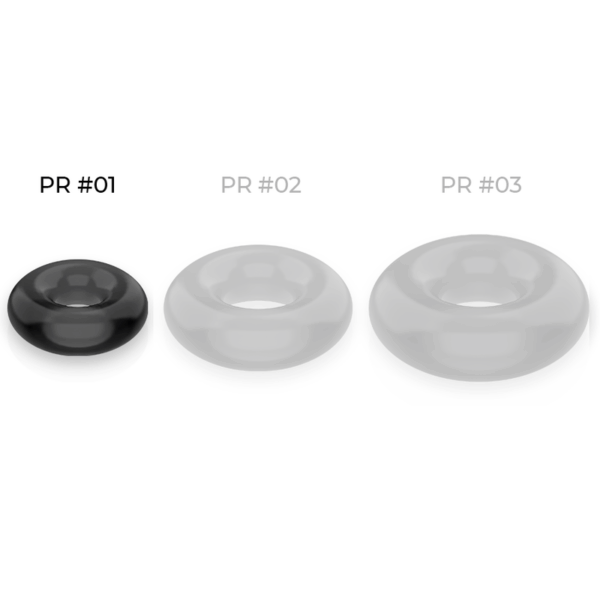 POWERING - SUPER FLEXIBLE Y RESISTENTE ANILLO PENE  3.5CM NEGRO - Imagen 4