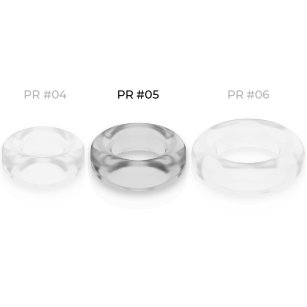 POWERING - SUPER FLEXIBLE Y RESISTENTE ANILLO PENE  4.8CM PR05 CLEAR - Imagen 4