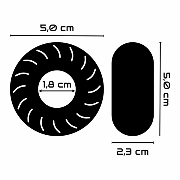 POWERING - SUPER FLEXIBLE Y RESISTENTE ANILLO PENE  5CM PR08 NEGRO - Imagen 3