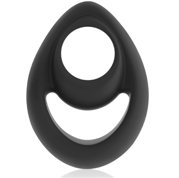 POWERING - SUPER FLEXIBLE Y RESISTENTE ANILLO PENE Y TESTÍCULOS  PR14  NEGRO