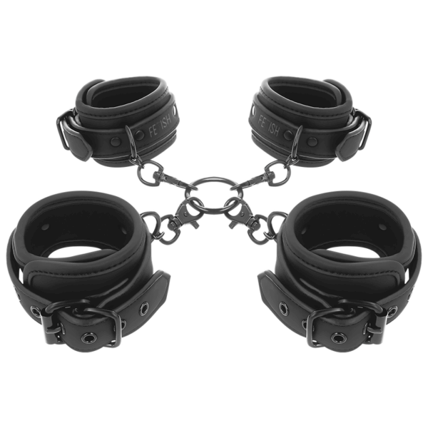 FETISH SUBMISSIVE - SET ESPOSAS MANOS Y TOBILLOS CON FORRO DE NEOPRENO - Imagen 2
