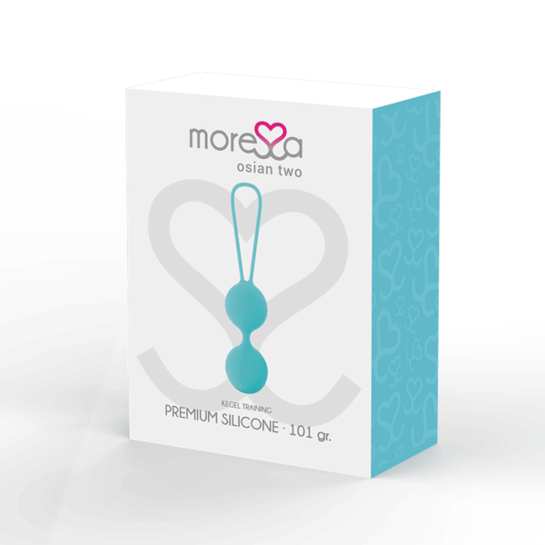 MORESSA - OSIAN TWO ENTRENAMIENTO SUELO PELVICO 101gr PREMIUM SILICONA TURQUESA - Imagen 3