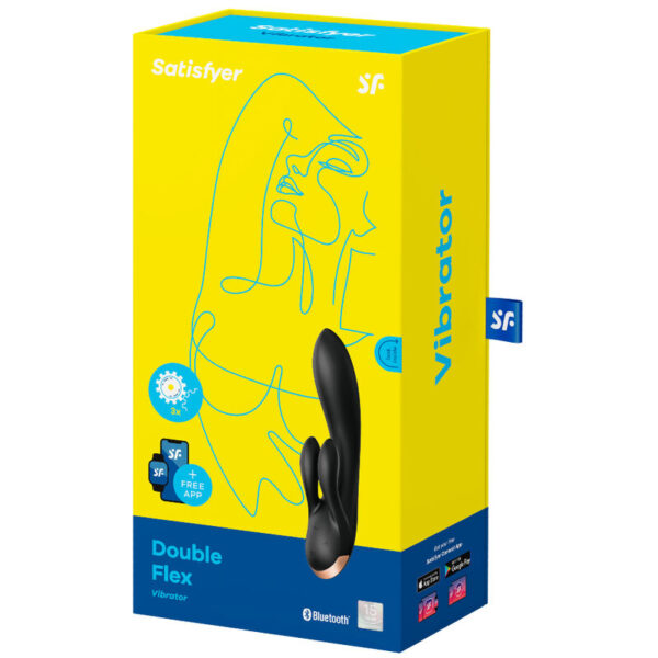 SATISFYER - DOUBLE FLEX VIBRADOR APP NEGRO - Imagen 4