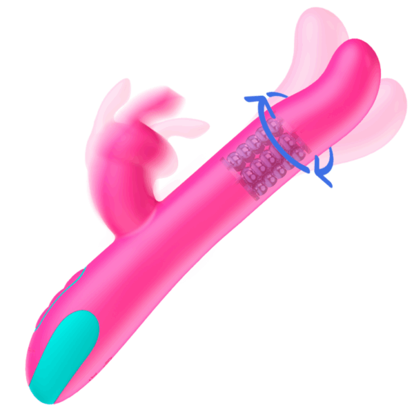 HAPPY LOKY - PLUTO RABBIT VIBRATOR & ROTATOR COMPATIBLE CON WATCHME WIRELESS TECHNOLOGY - Imagen 3