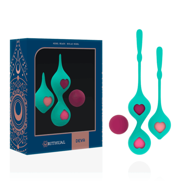SET DEVA RITUAL ENTRENAMIENTO PELVICO VERDE AQUA - Imagen 2