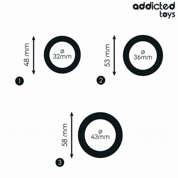 ADDICTED TOYS - SET DE ANILLOS SILICONA MODELO 1 - Imagen 4