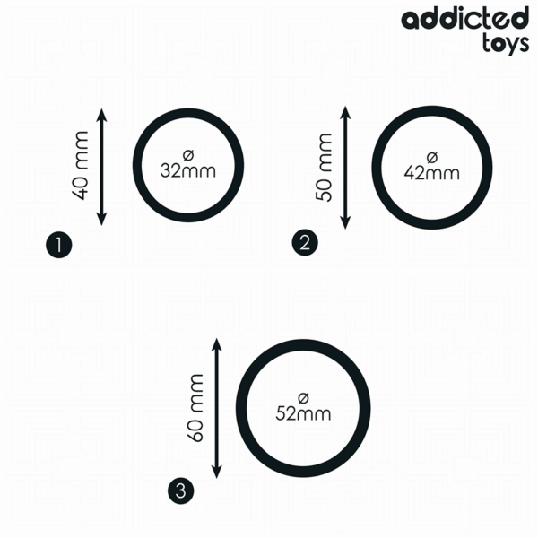 ADDICTED TOYS - SET DE ANILLOS SILICONA MODELO 2 - Imagen 4