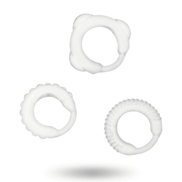 ADDICTED TOYS - SET 3 ANILLOS PENE CLEAR - Imagen 2