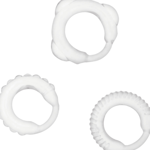 ADDICTED TOYS - SET 3 ANILLOS PENE CLEAR - Imagen 3