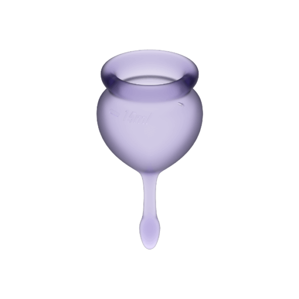 SATISFYER - FEEL GOOD KIT COPA MENSTRUAL LILA 15 + 20 ML - Imagen 2